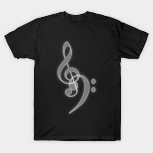 Music - Treble and Bass Clef T-Shirt